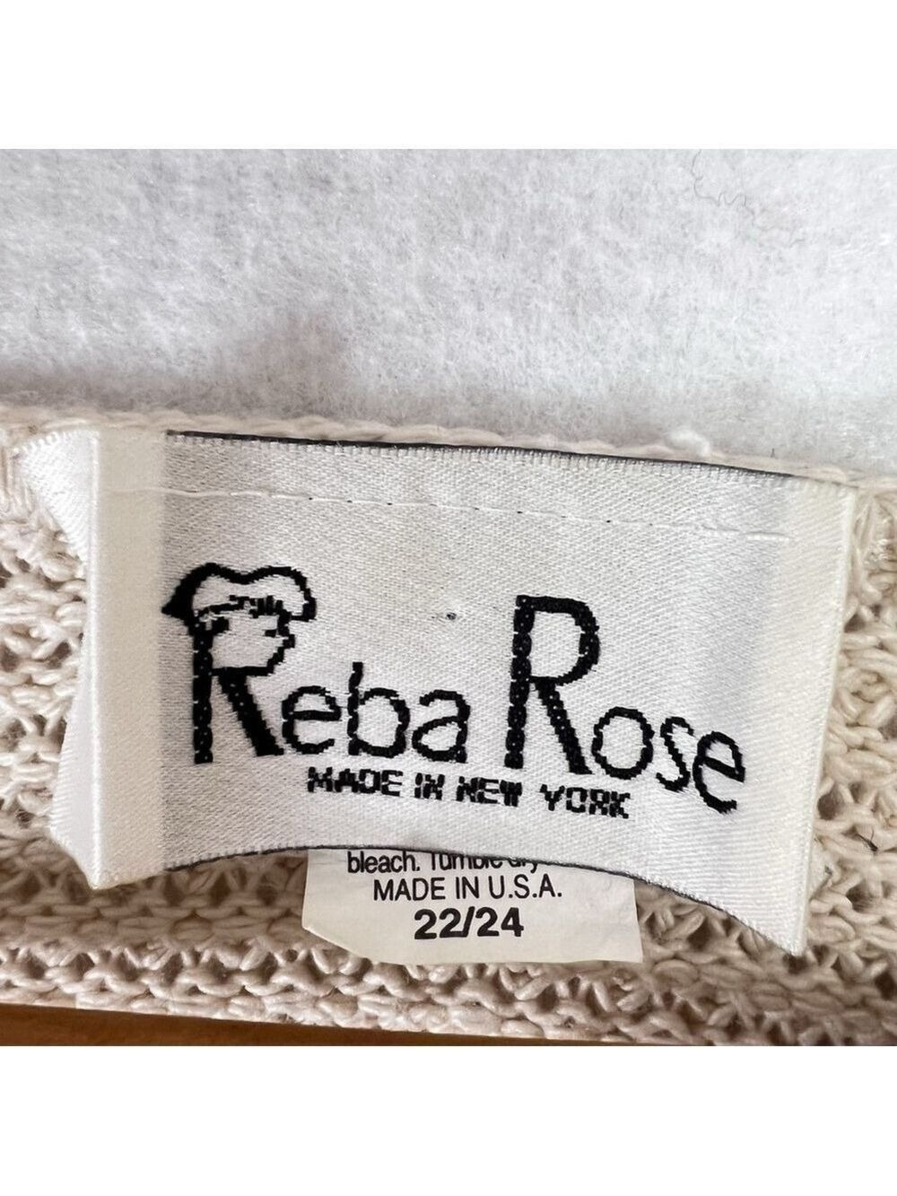 Vintage Reba Rose Womens Sweater Plus Size 22/24 Black Tan Stripe Short Sleeve - Picture 8 of 9